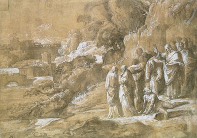 The Raising of Lazarus by Polidoro da Caravaggio